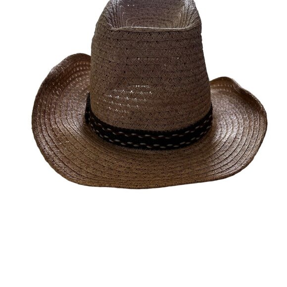 Sheplers Inc Tan Western Cowboy Straw Hat One Size - Picture 3 of 11
